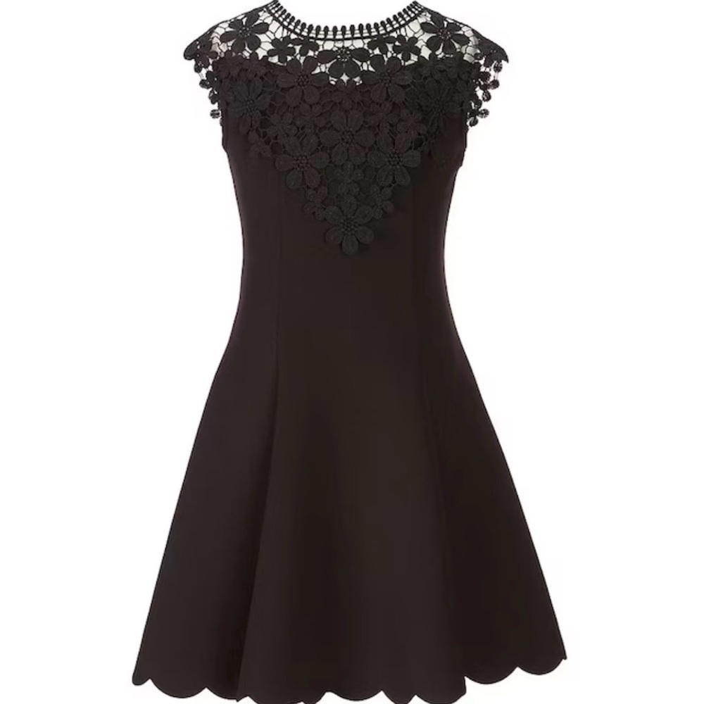 Zunie Big Girls sz 16 Crochet Lace Scallop-Hem A-Line Dress